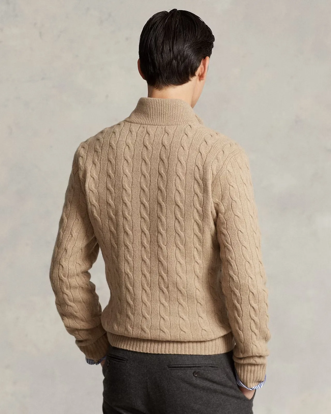 Cable-Knit Wool-Pullover