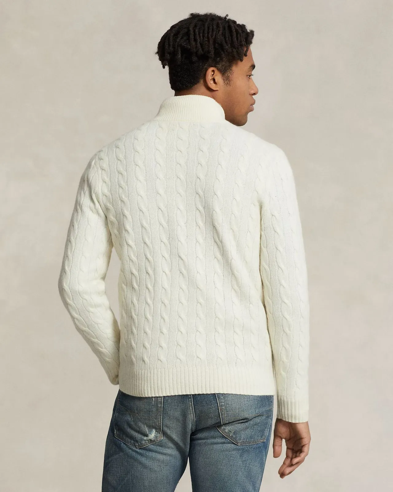 Cable-Knit Wool-Pullover