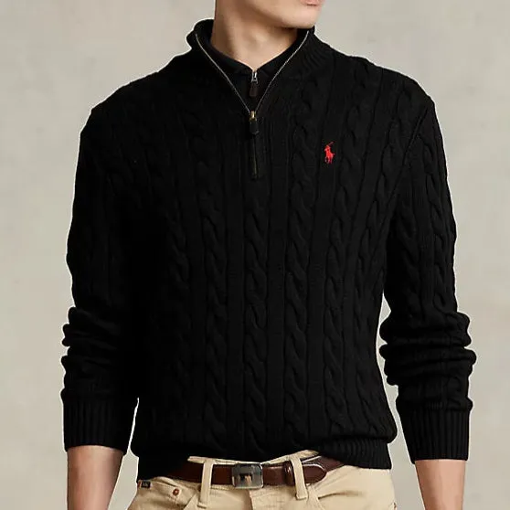 Cable-Knit Wool-Pullover