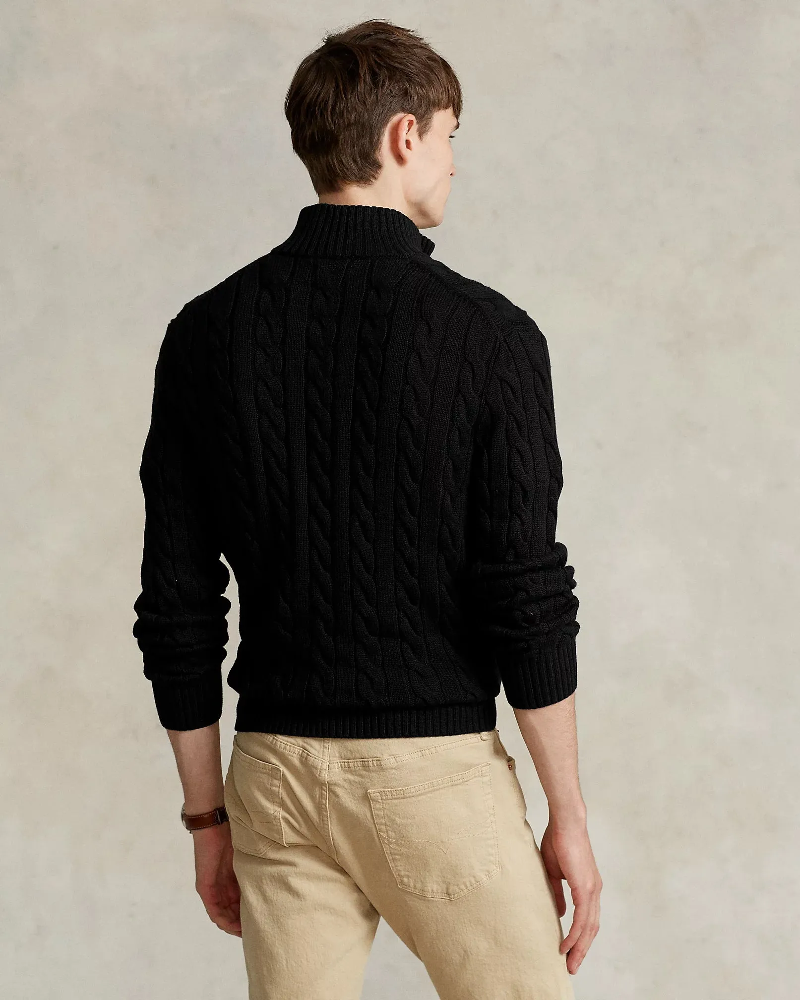 Cable-Knit Wool-Pullover