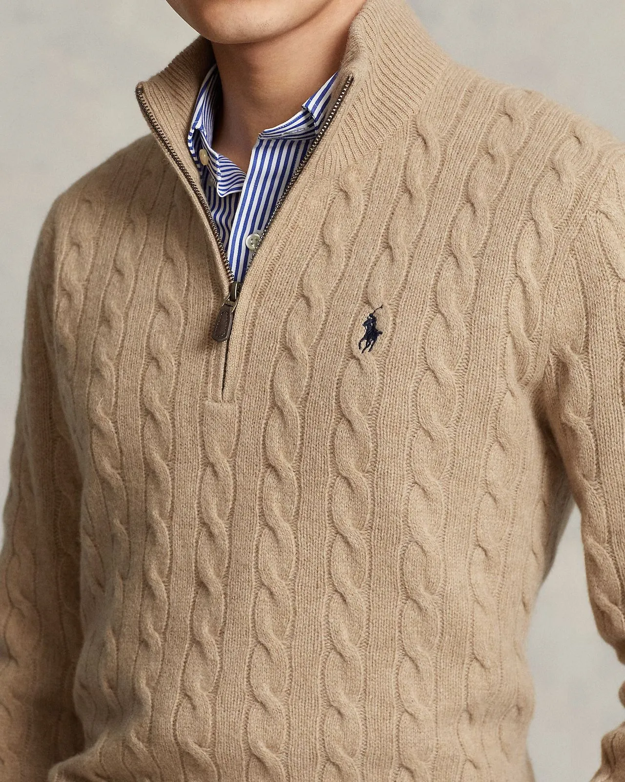 Cable-Knit Wool-Pullover