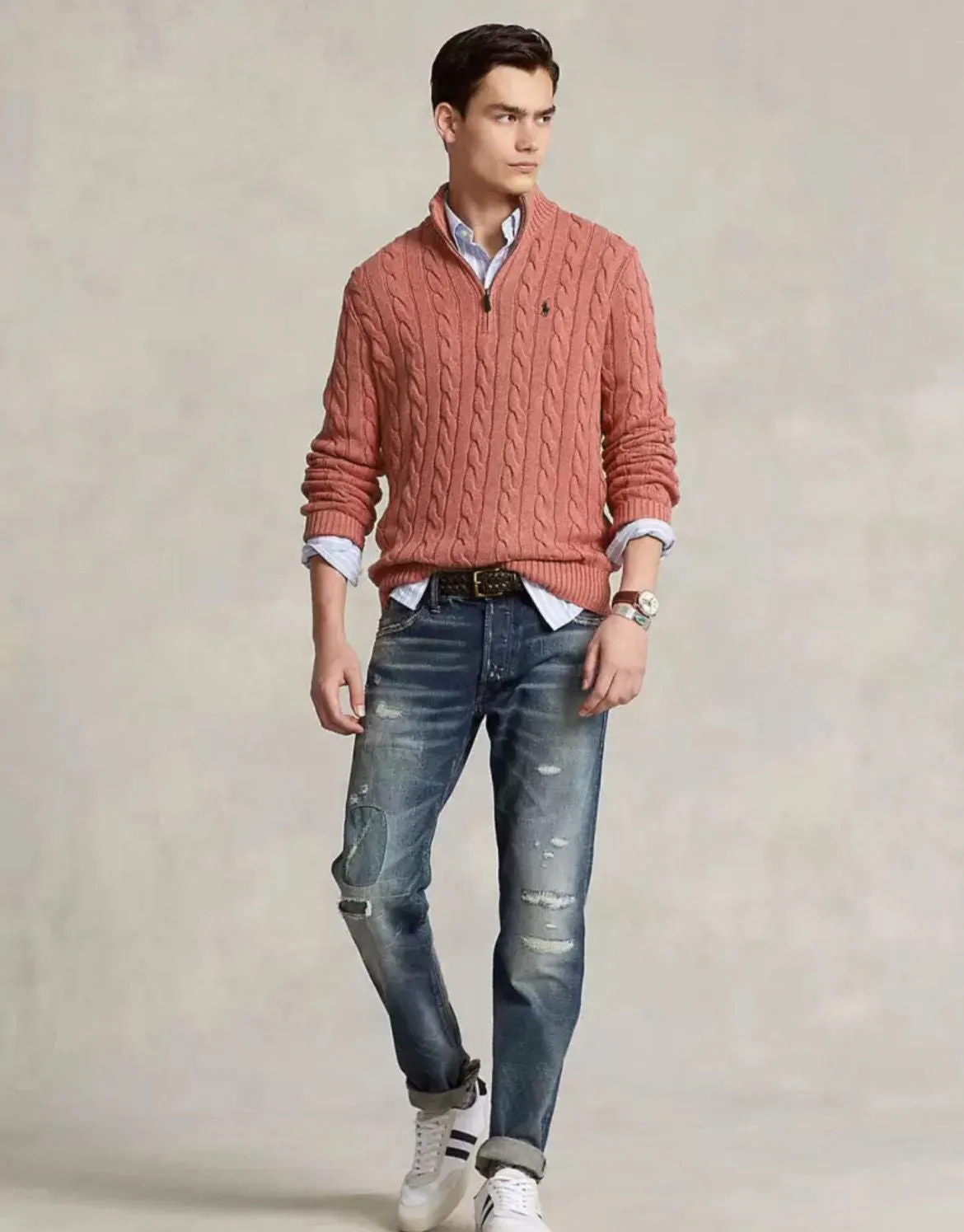 Cable-Knit Wool-Pullover