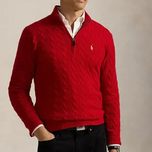 Cable-Knit Wool-Pullover