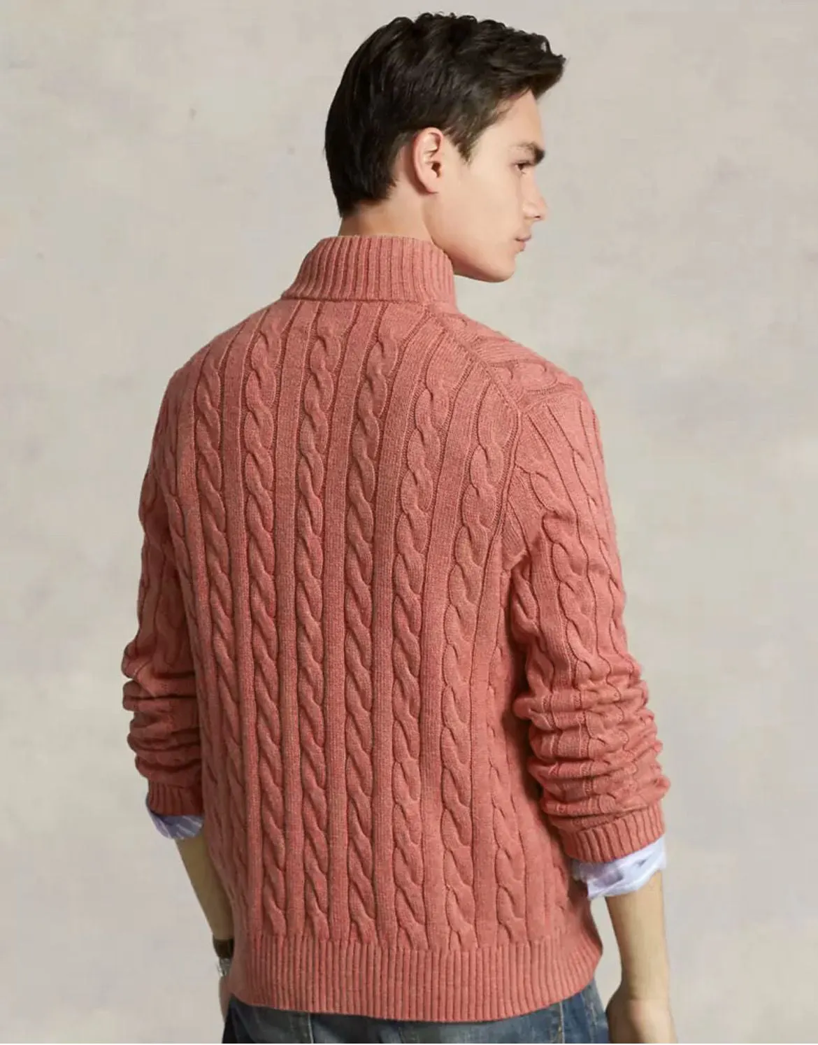 Cable-Knit Wool-Pullover