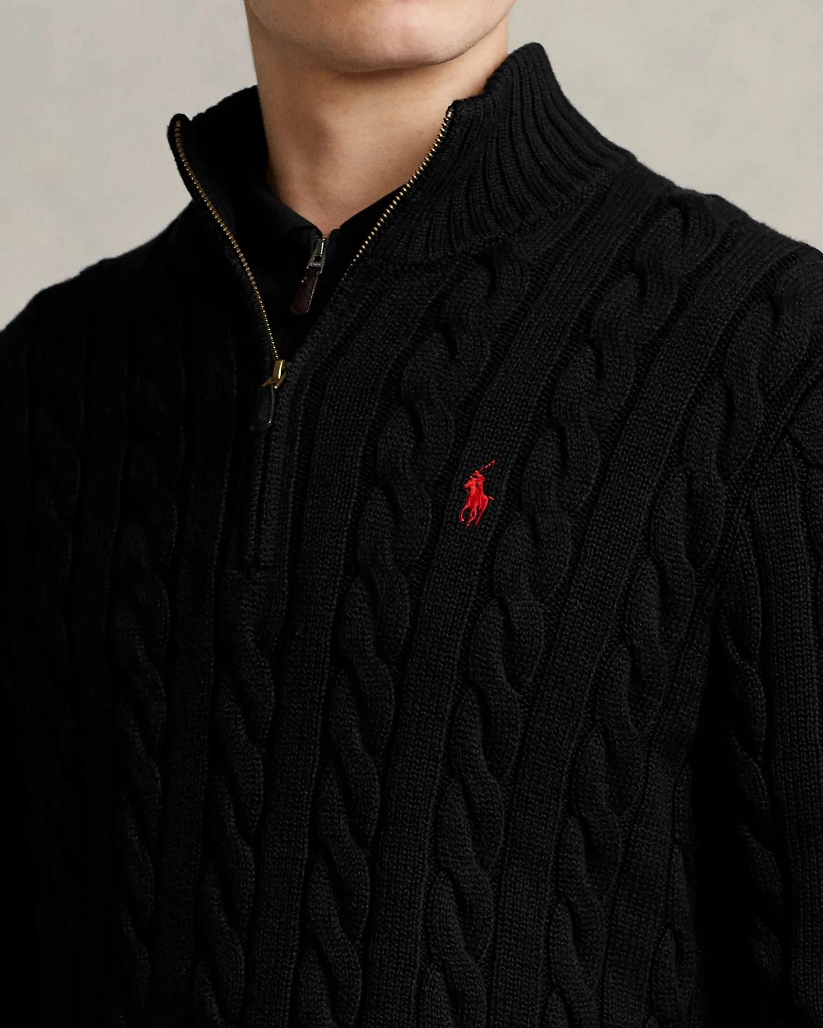 Cable-Knit Wool-Pullover