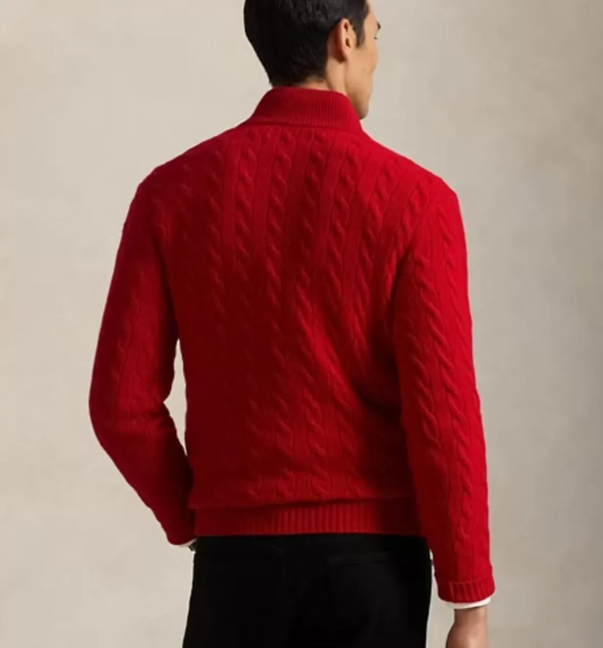 Cable-Knit Wool-Pullover