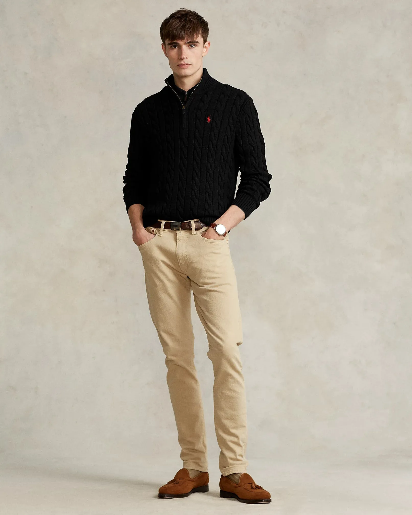 Cable-Knit Wool-Pullover