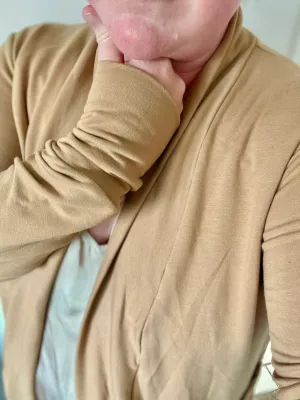 Camel Bamboo Slouchy Cardigan