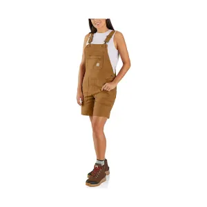 Carhartt Women's Rugged Flex Relaxed Fit Canvas Shortall - Carhartt Brown