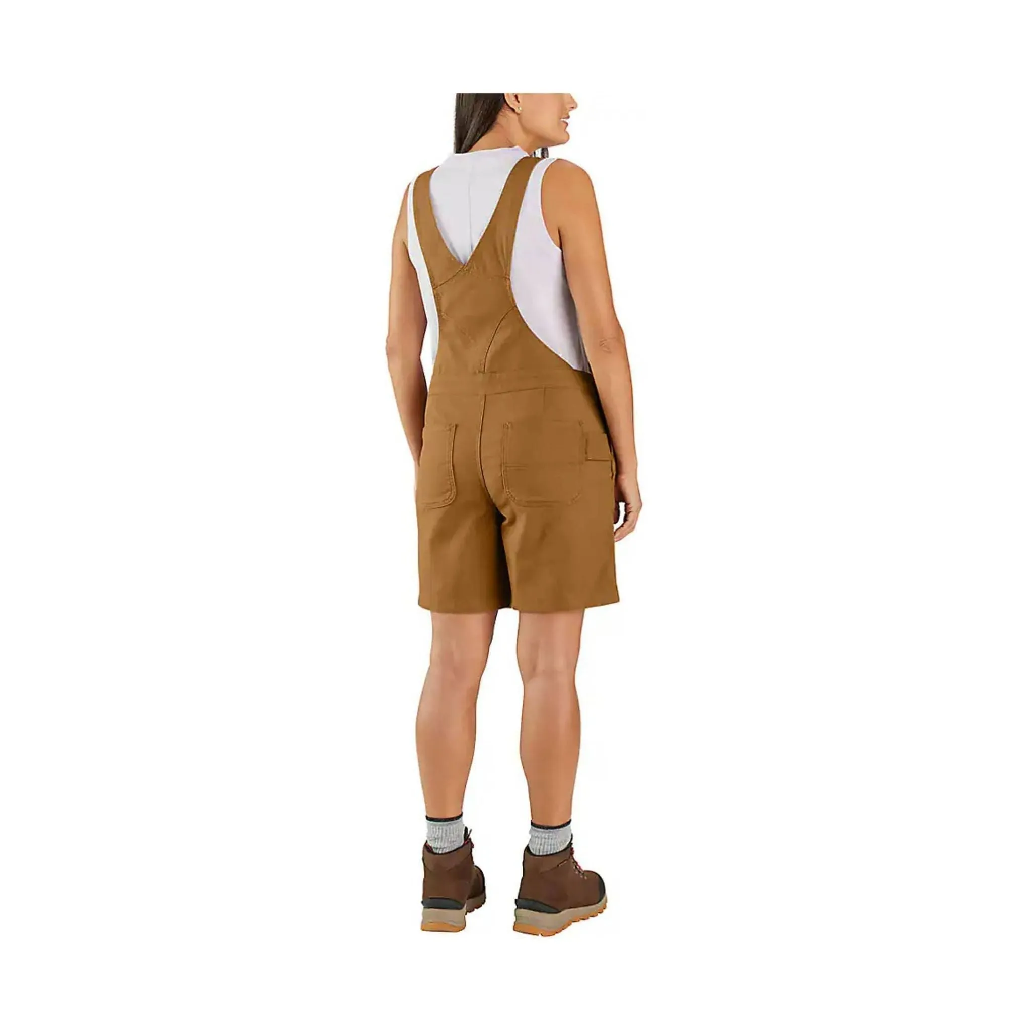 Carhartt Women's Rugged Flex Relaxed Fit Canvas Shortall - Carhartt Brown