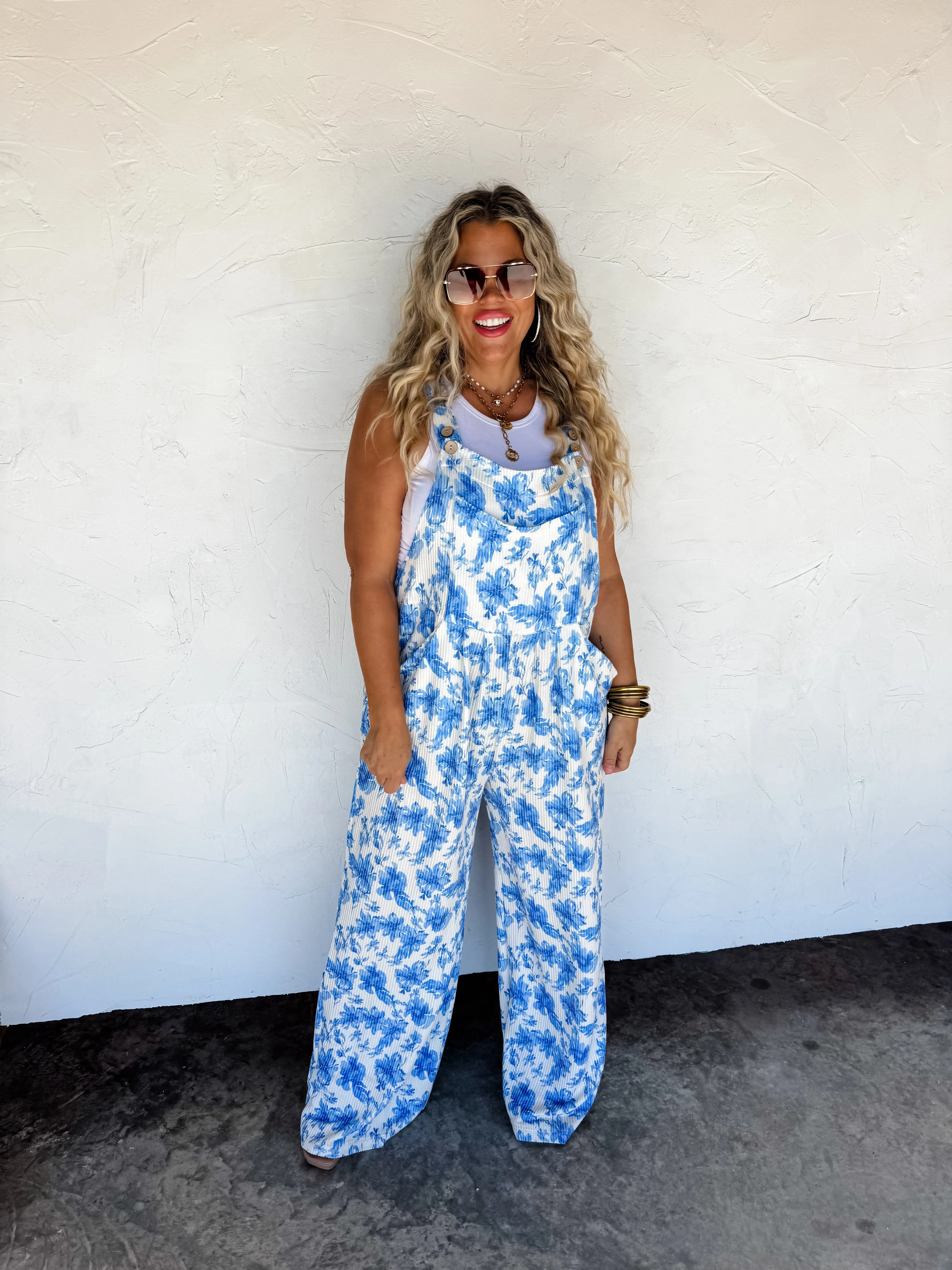 CASSIDY FLORAL BOHO OVERALLS