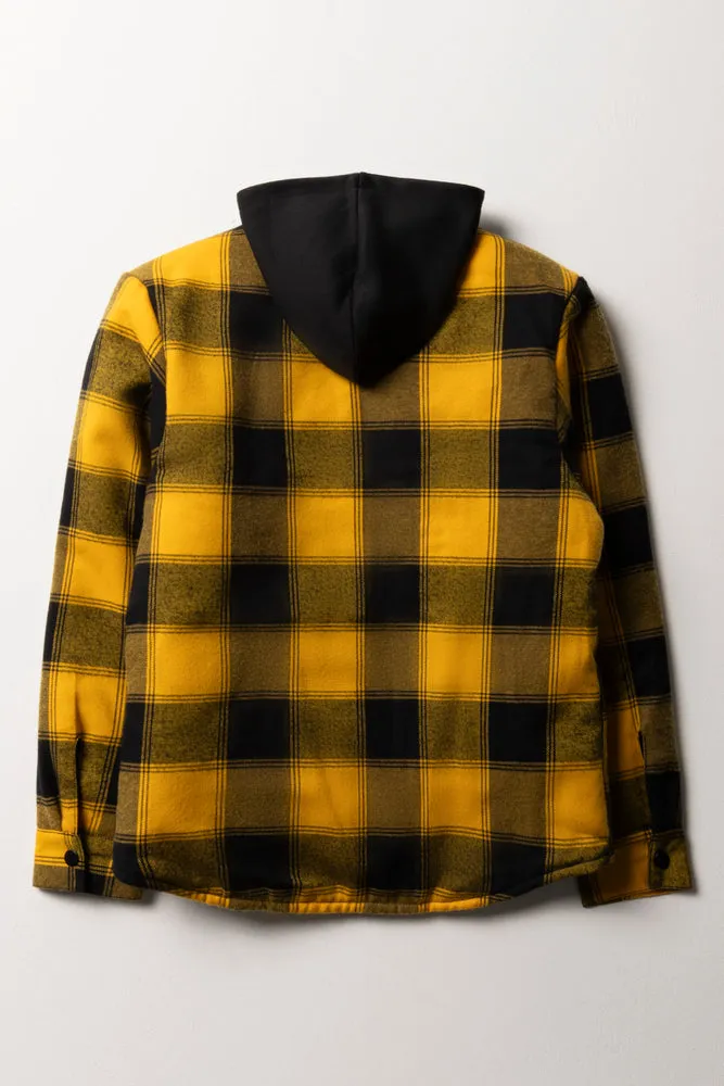 Check Shacket Black And Yellow