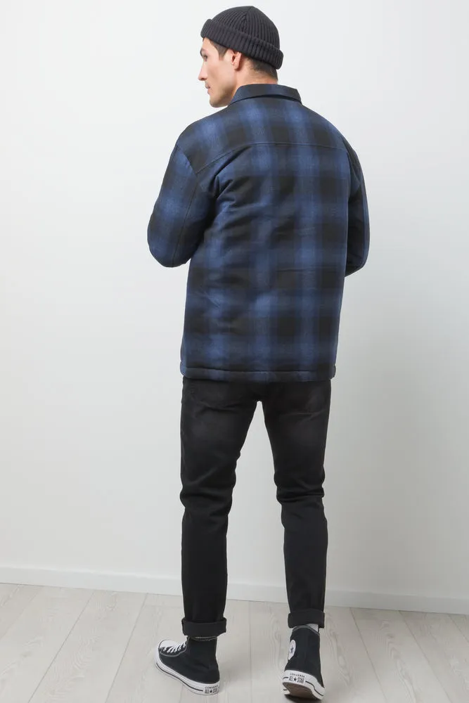 Check Shacket Blue