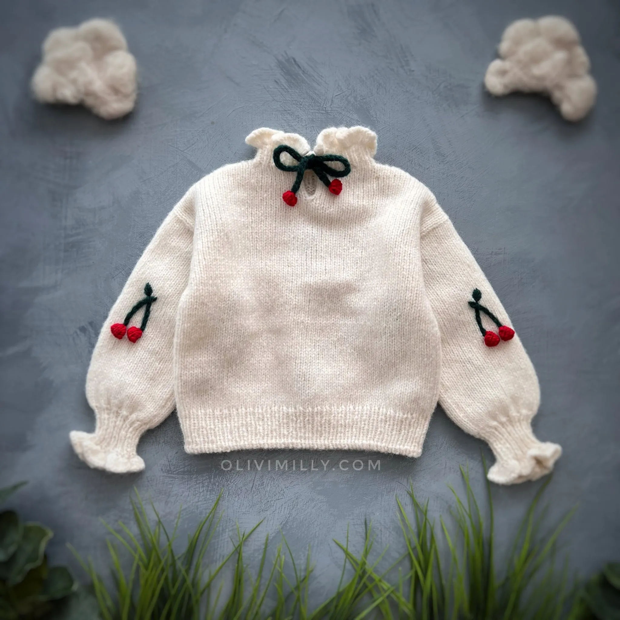 Cherries pullover | off white