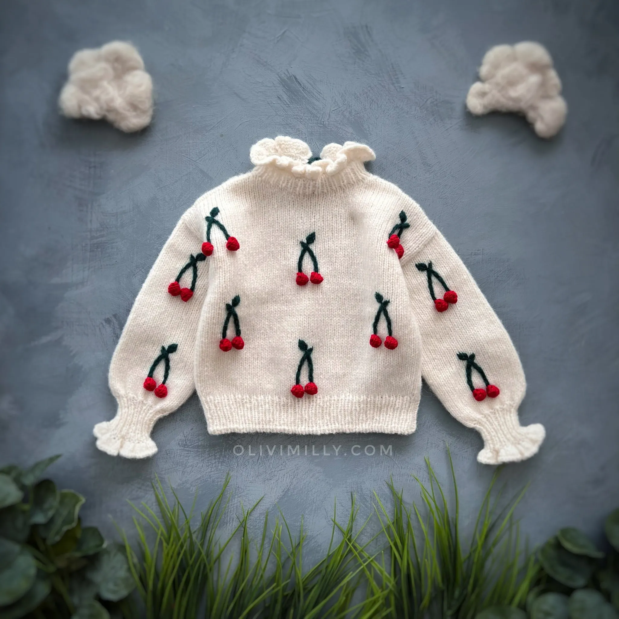 Cherries pullover | off white