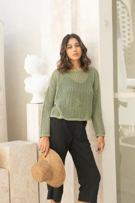 Cheska Knit Jumper - Sage
