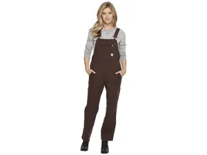 CL102438-XL Reg-Brown Carhartt Double Front Bib Overalls "Crawford"