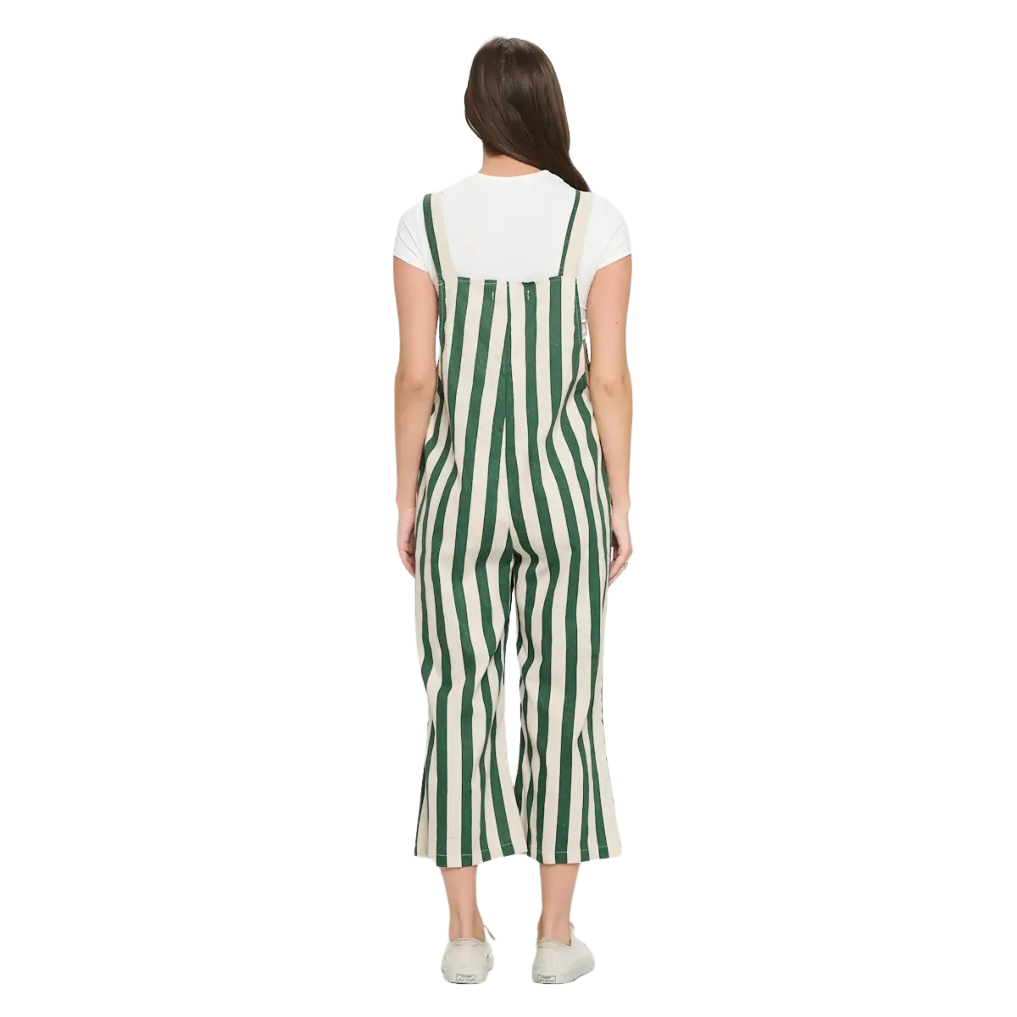 Classic Stripes Print Overalls