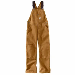 CLCM8625-7-Brown Carhartt Kids LINED Bib Overall