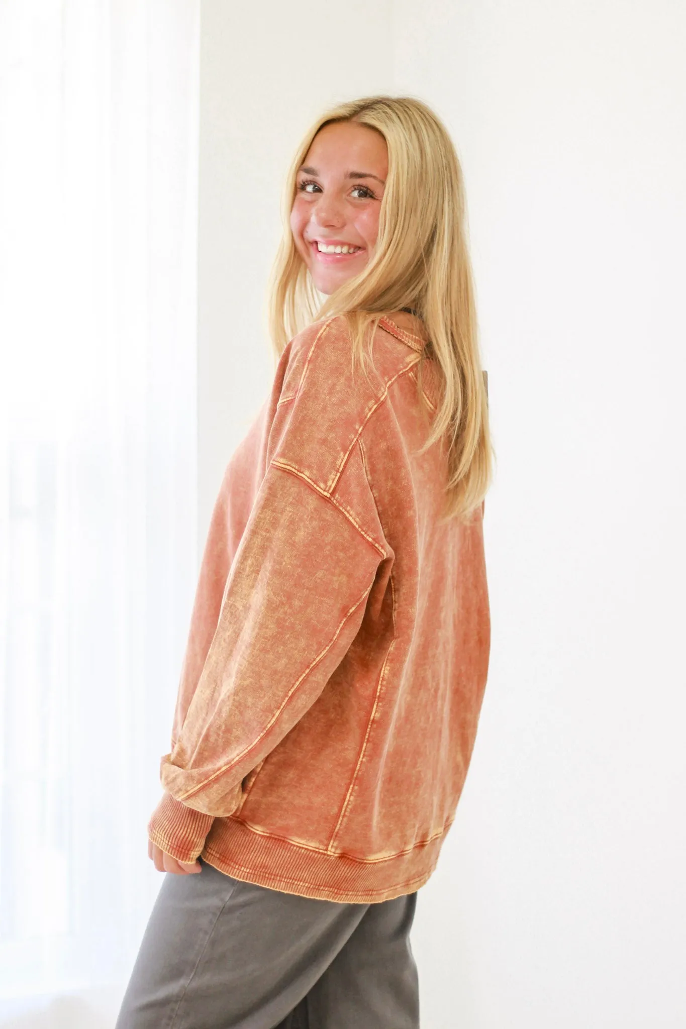 Close to Me Pullover in Rust