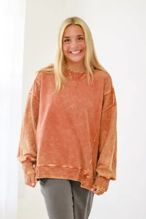 Close to Me Pullover in Rust