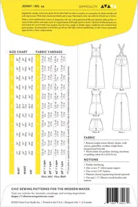 Closet Core Patterns Jenny Overalls and Trousers