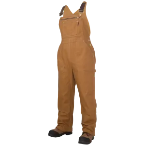 CLWB061-Brown Women's Tough Duck Bib Overall Unlined Stretch