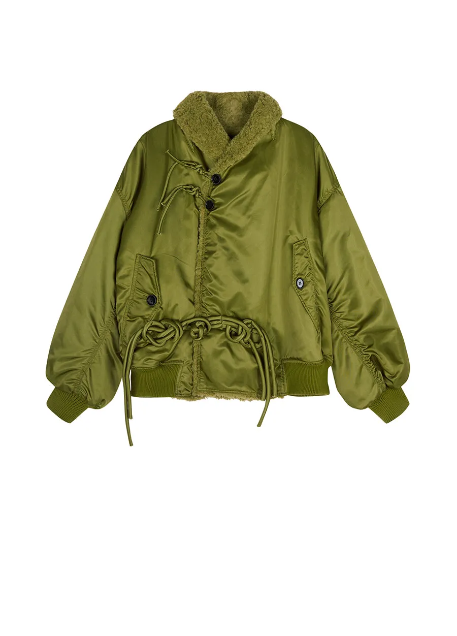 Coat / JNBY Relaxed Jacket in Chinese buckle button