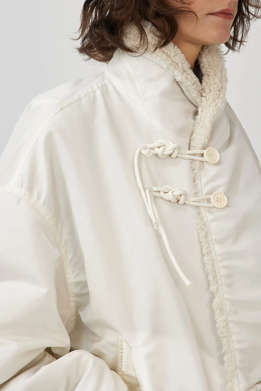 Coat / JNBY Relaxed Jacket in Chinese buckle button