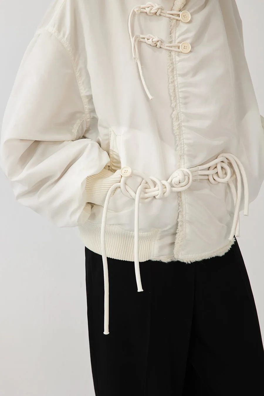 Coat / JNBY Relaxed Jacket in Chinese buckle button