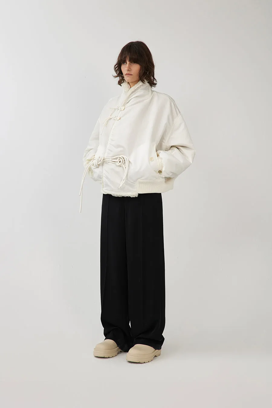 Coat / JNBY Relaxed Jacket in Chinese buckle button