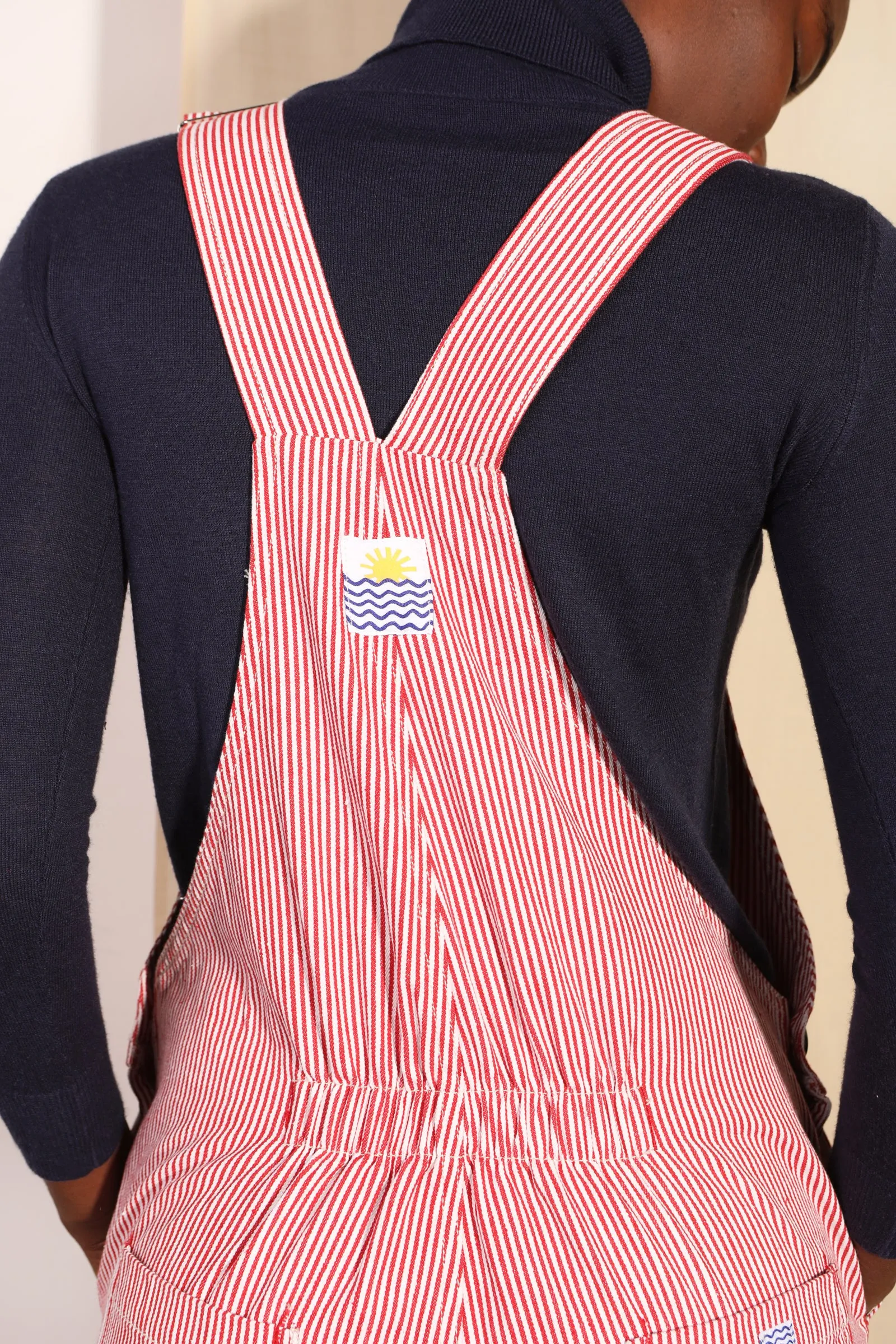Connor Dungarees Red Ticking