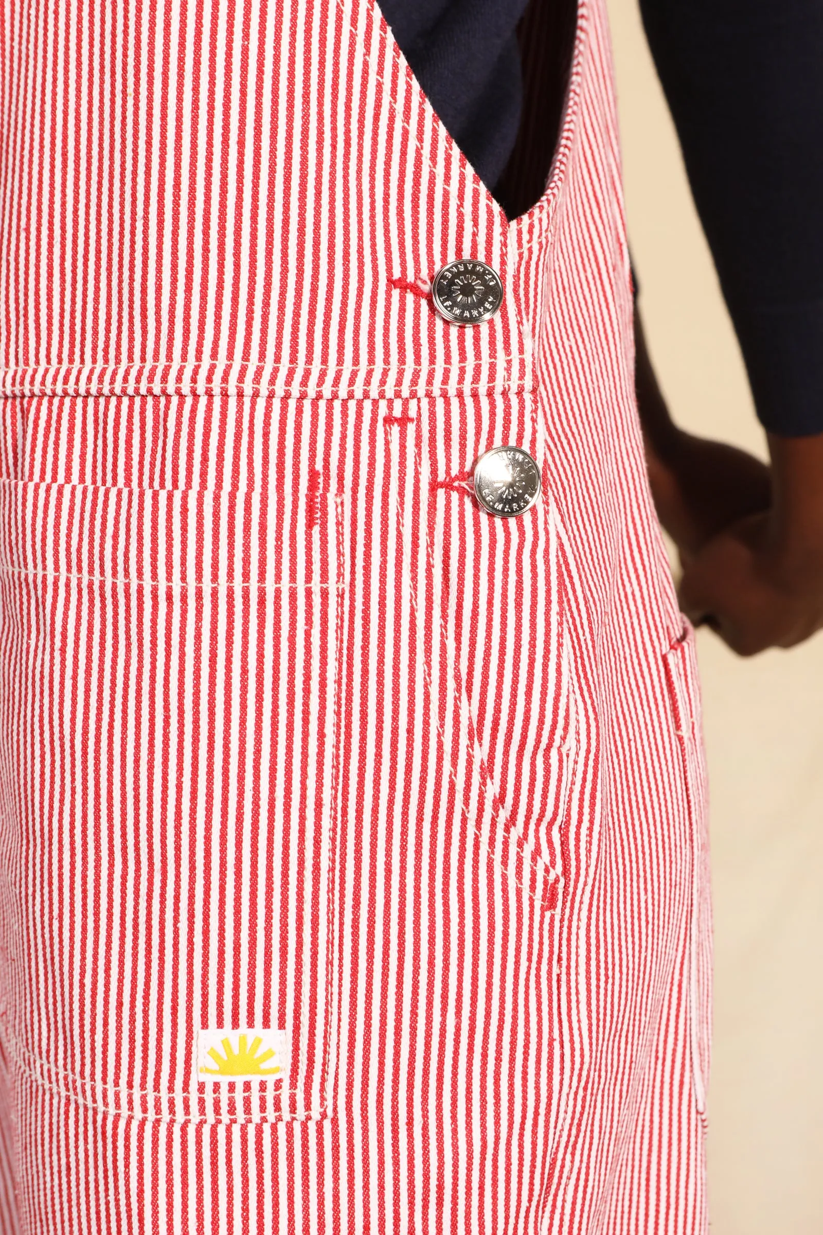 Connor Dungarees Red Ticking