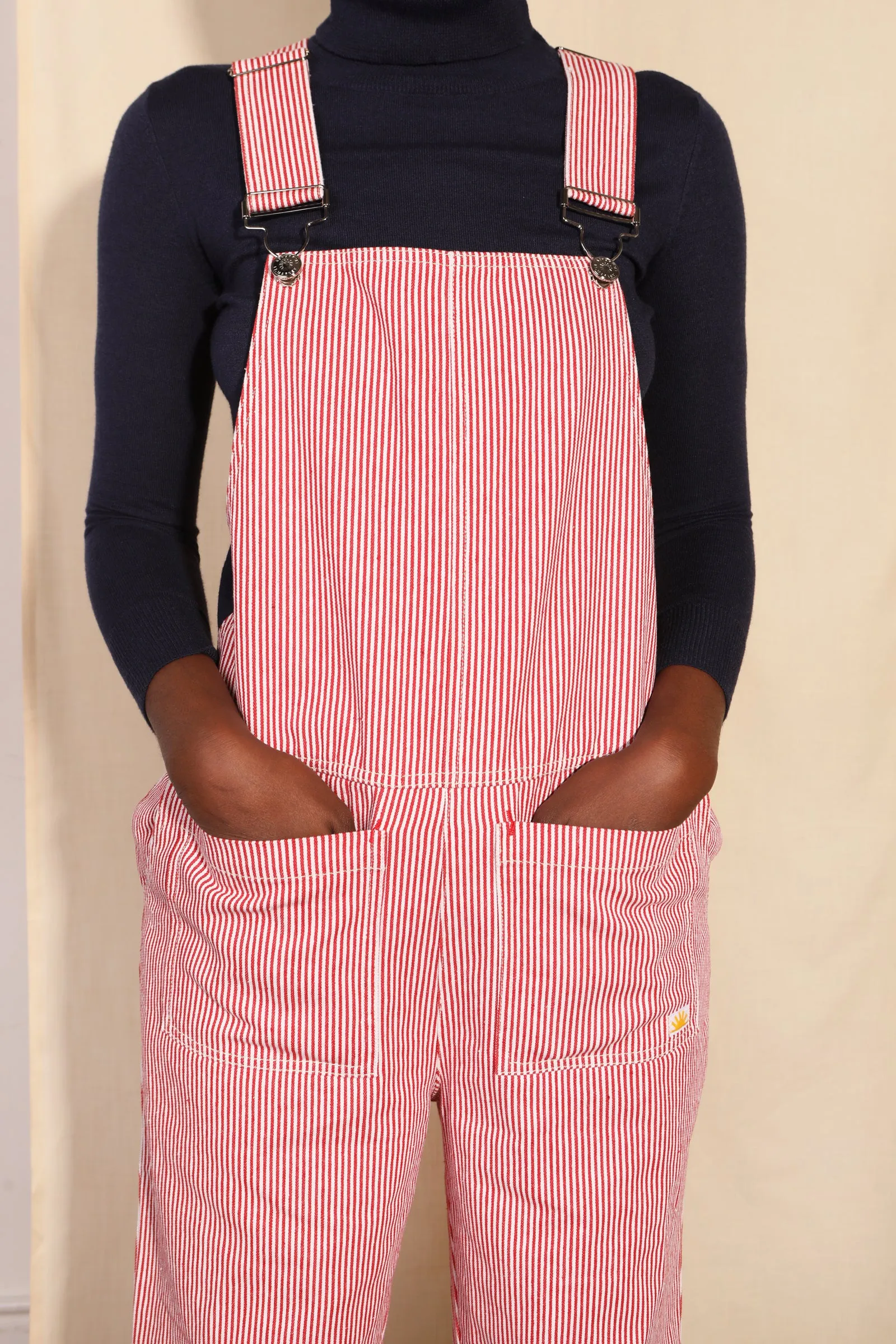 Connor Dungarees Red Ticking