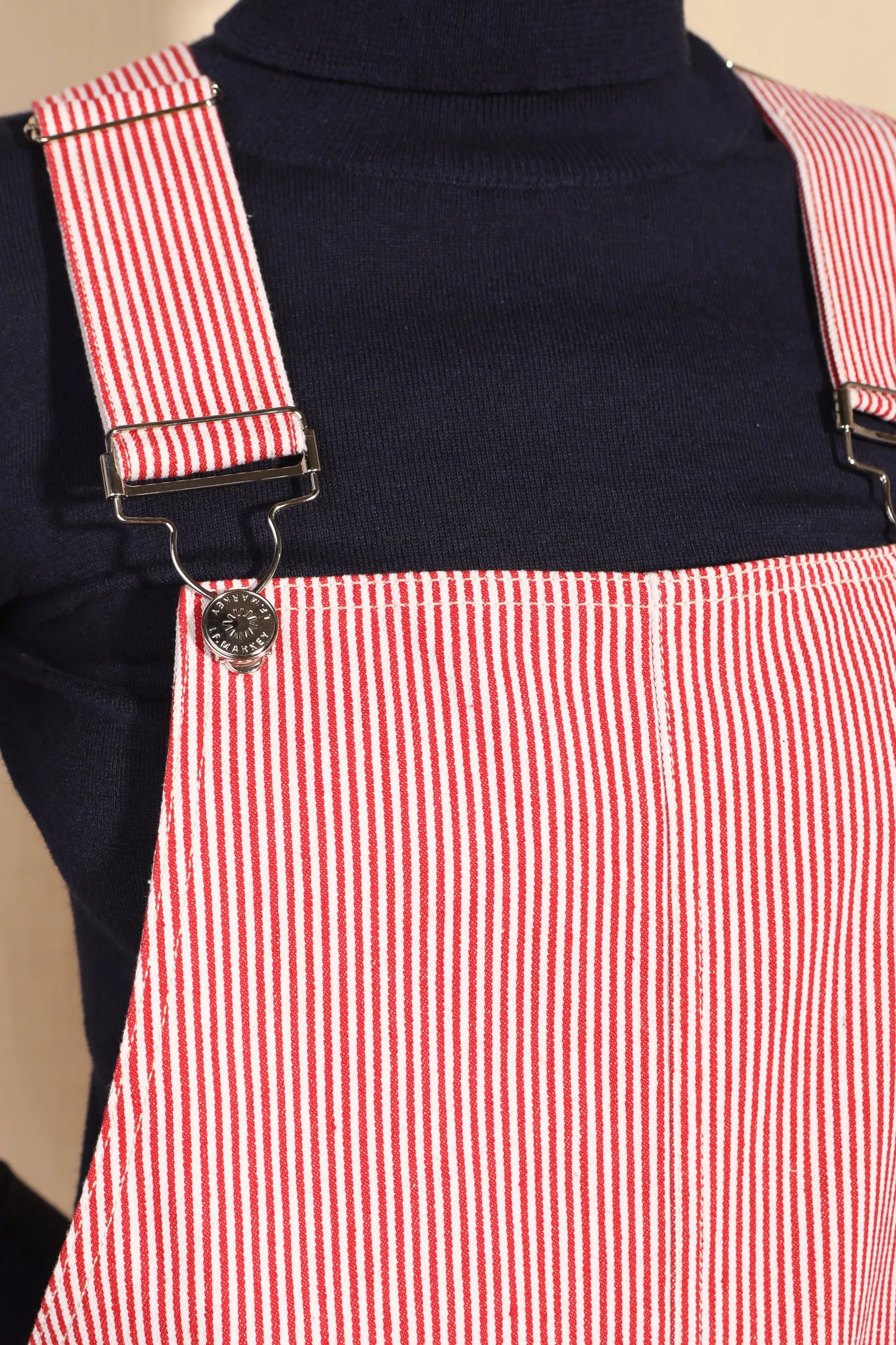 Connor Dungarees Red Ticking
