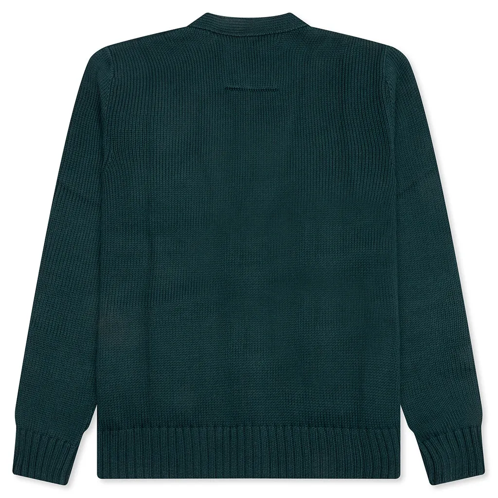 Cotton College Cardigan - Fir Green