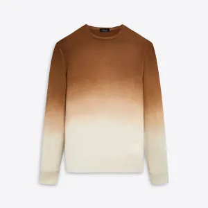 Crew Neck Dip Dyed Ombre Sweater