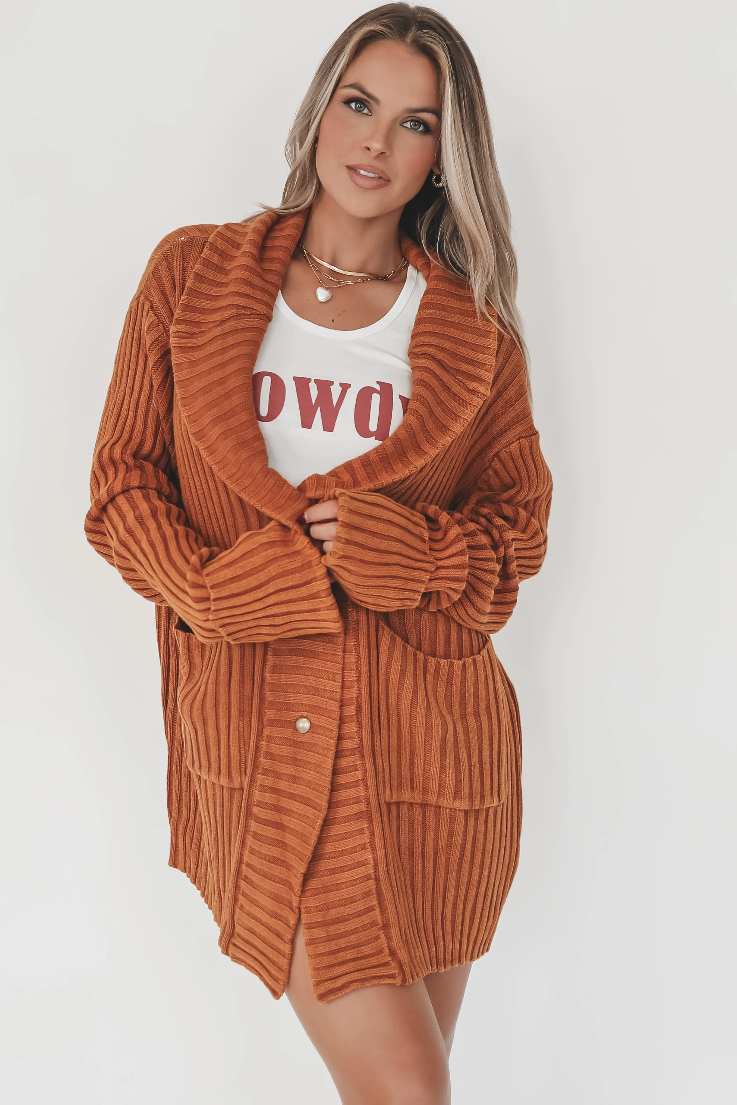 DEAL With A Side Of Comfy Washed Long Sleeve Sweater Cardigan
