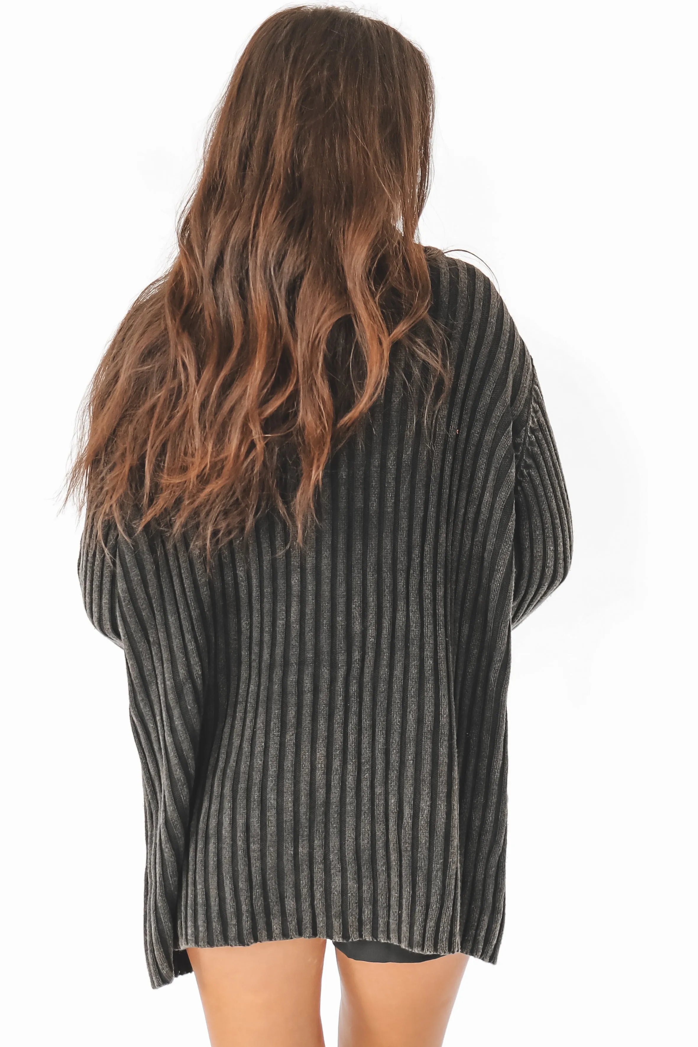 DEAL With A Side Of Comfy Washed Long Sleeve Sweater Cardigan