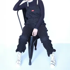 Dickies Black & White Pinstripe Overalls