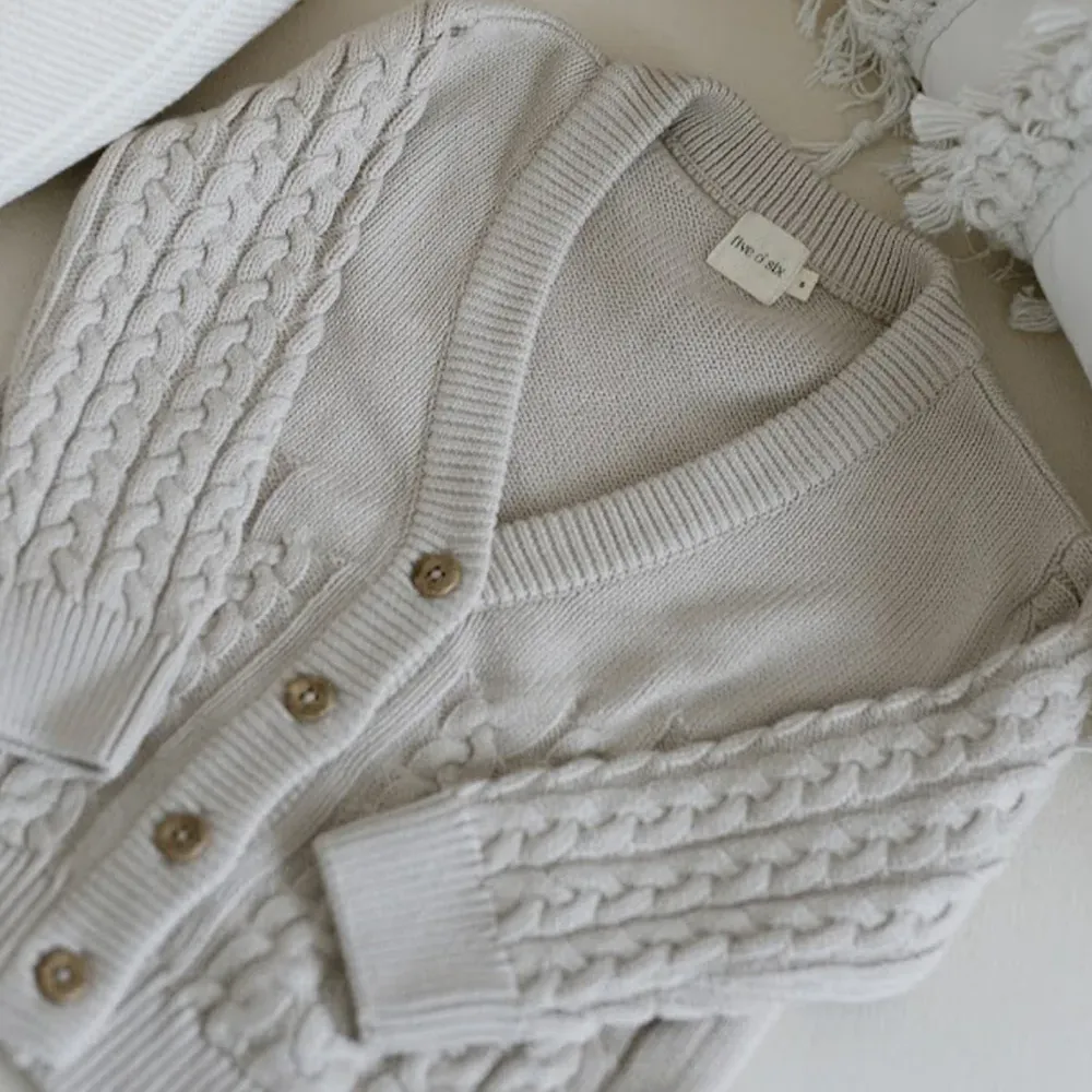 Dotty Cardigan - Taupe
