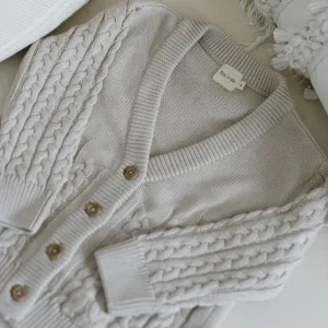 Dotty Cardigan - Taupe