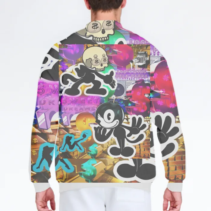Double Trouble Men's Sporty Hooded Long Sleeve Bomber Jackets
