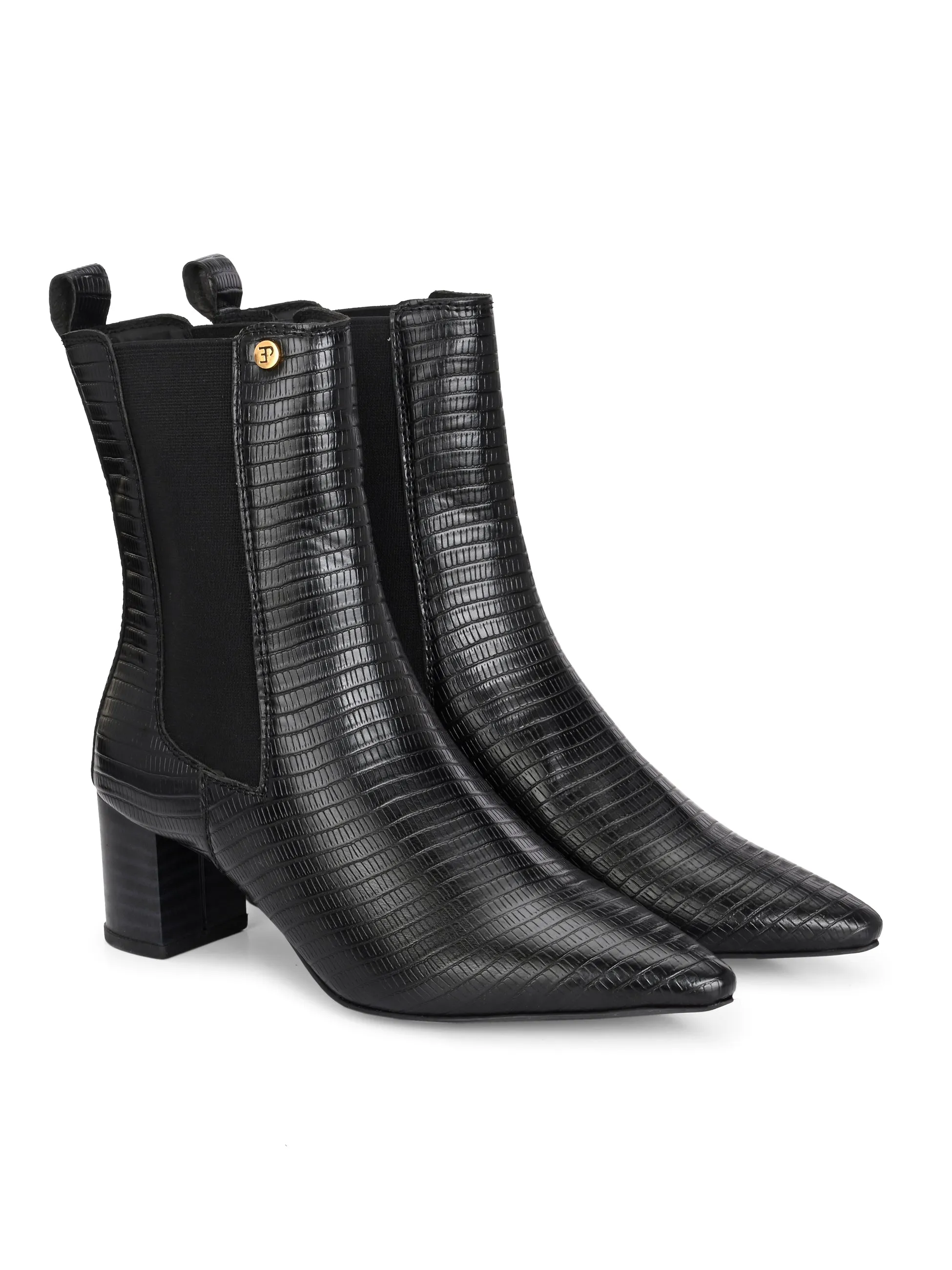 El Paso Women Faux Leather Casual Chelsea Boots