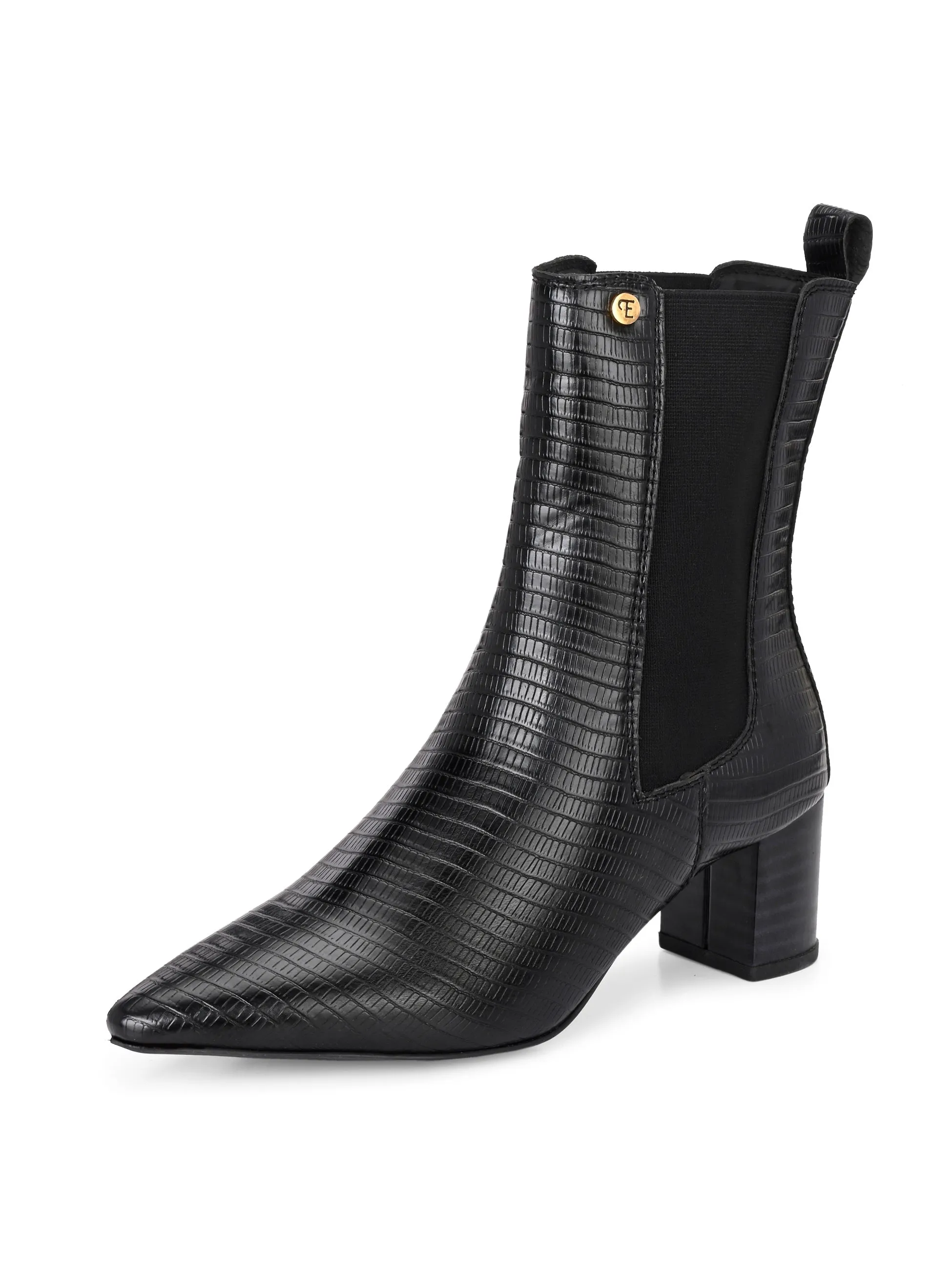 El Paso Women Faux Leather Casual Chelsea Boots