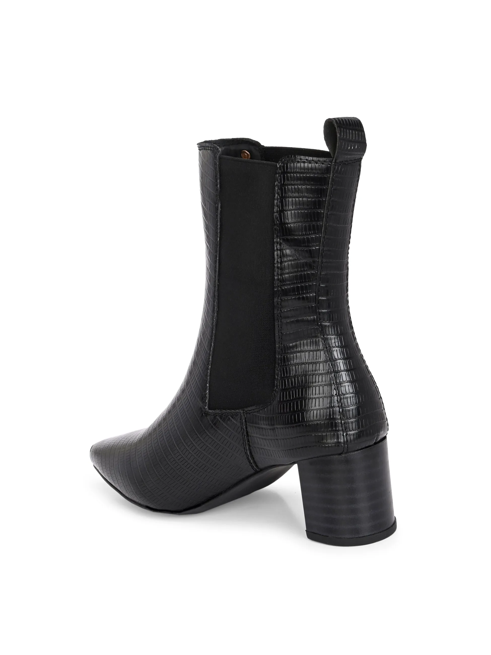 El Paso Women Faux Leather Casual Chelsea Boots