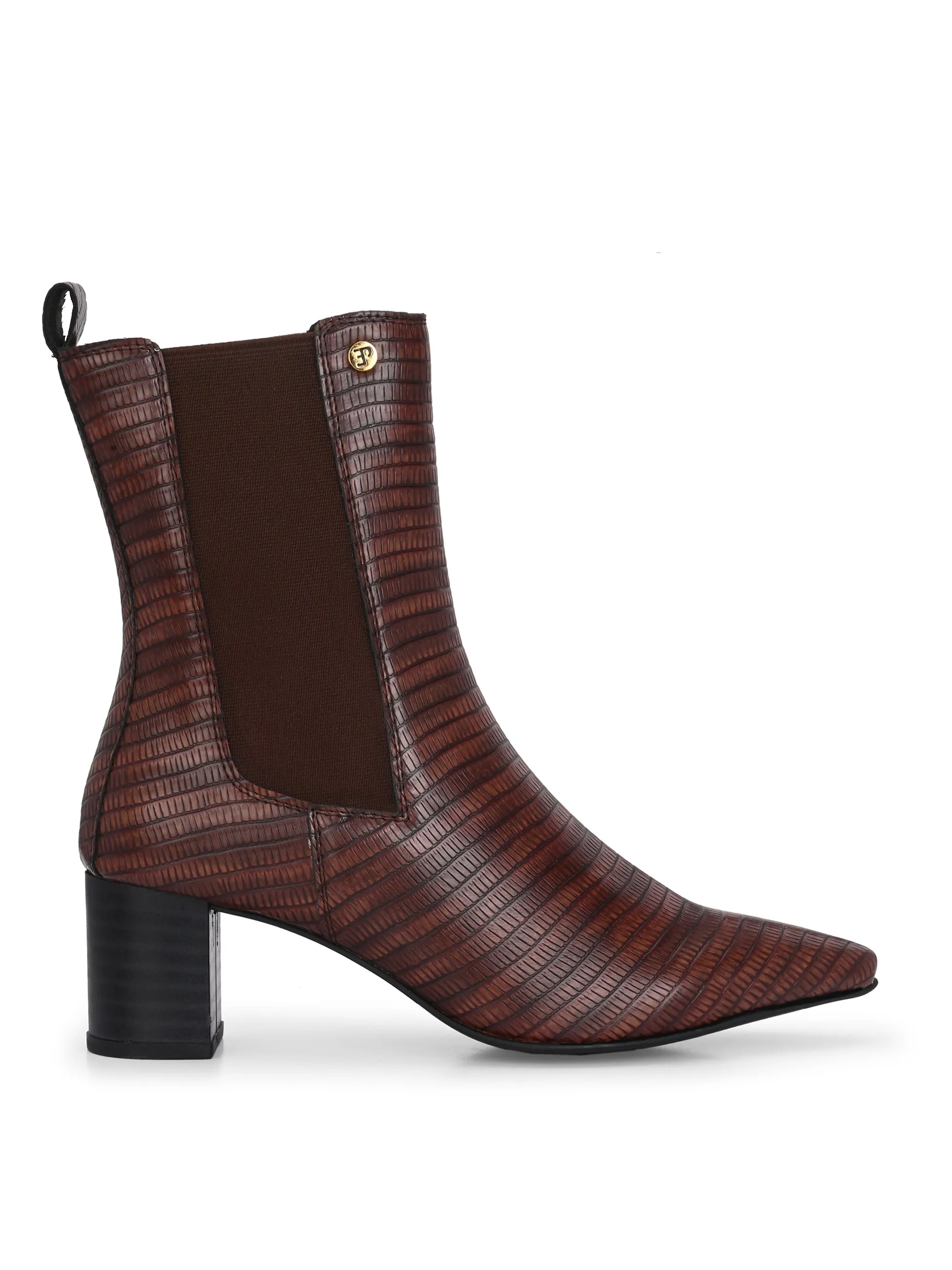 El Paso Women Faux Leather Casual Chelsea Boots