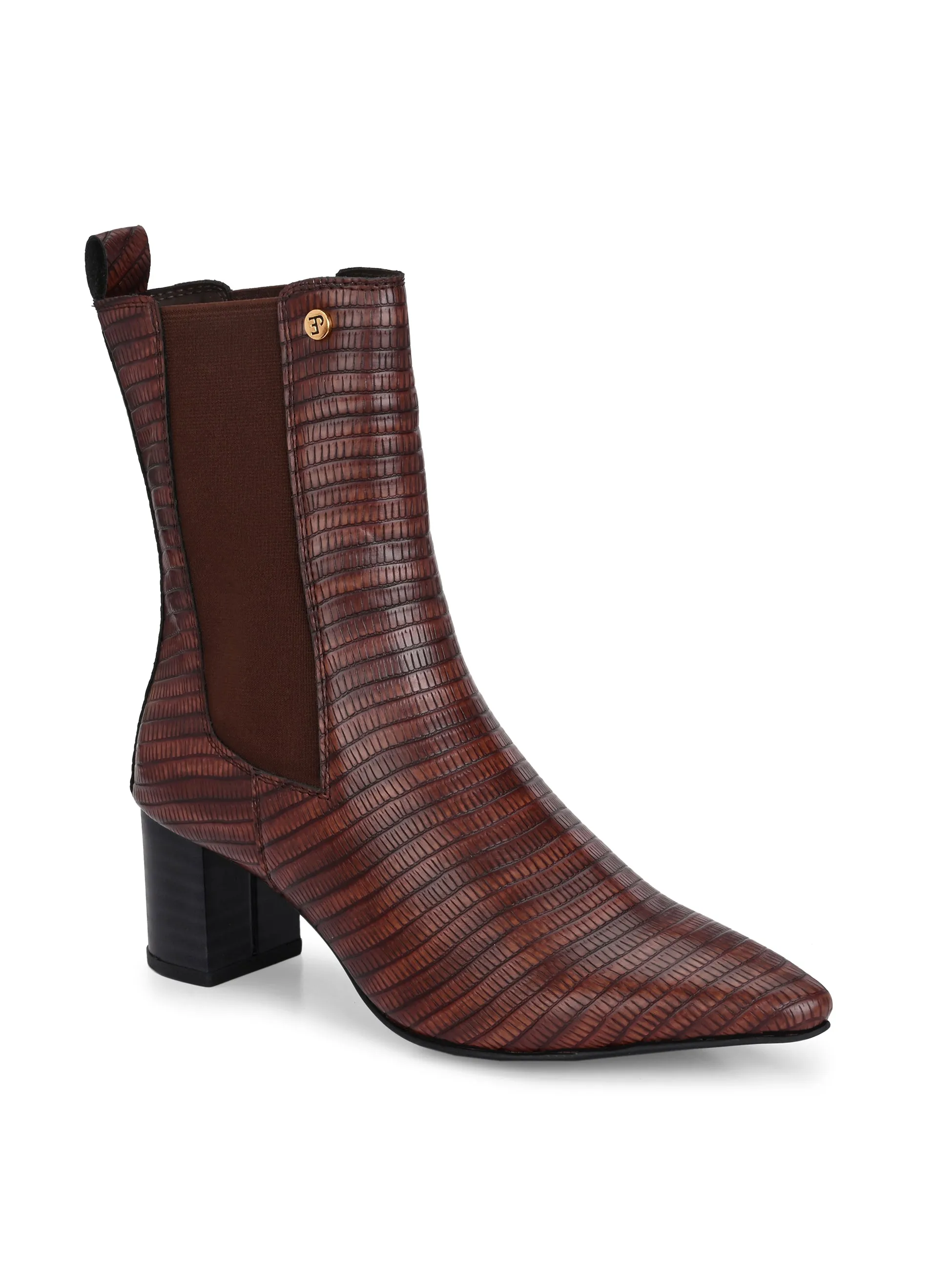 El Paso Women Faux Leather Casual Chelsea Boots