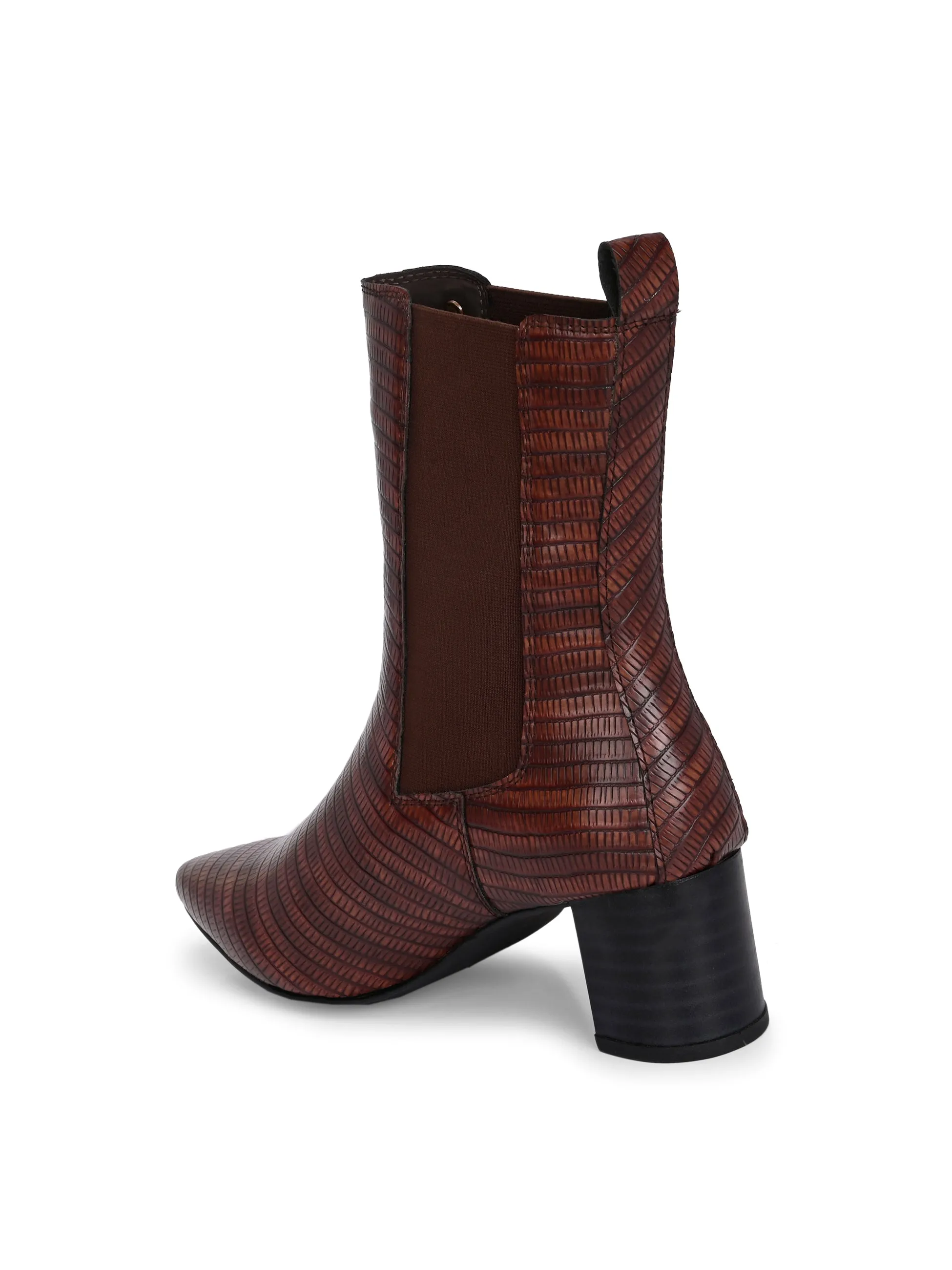 El Paso Women Faux Leather Casual Chelsea Boots