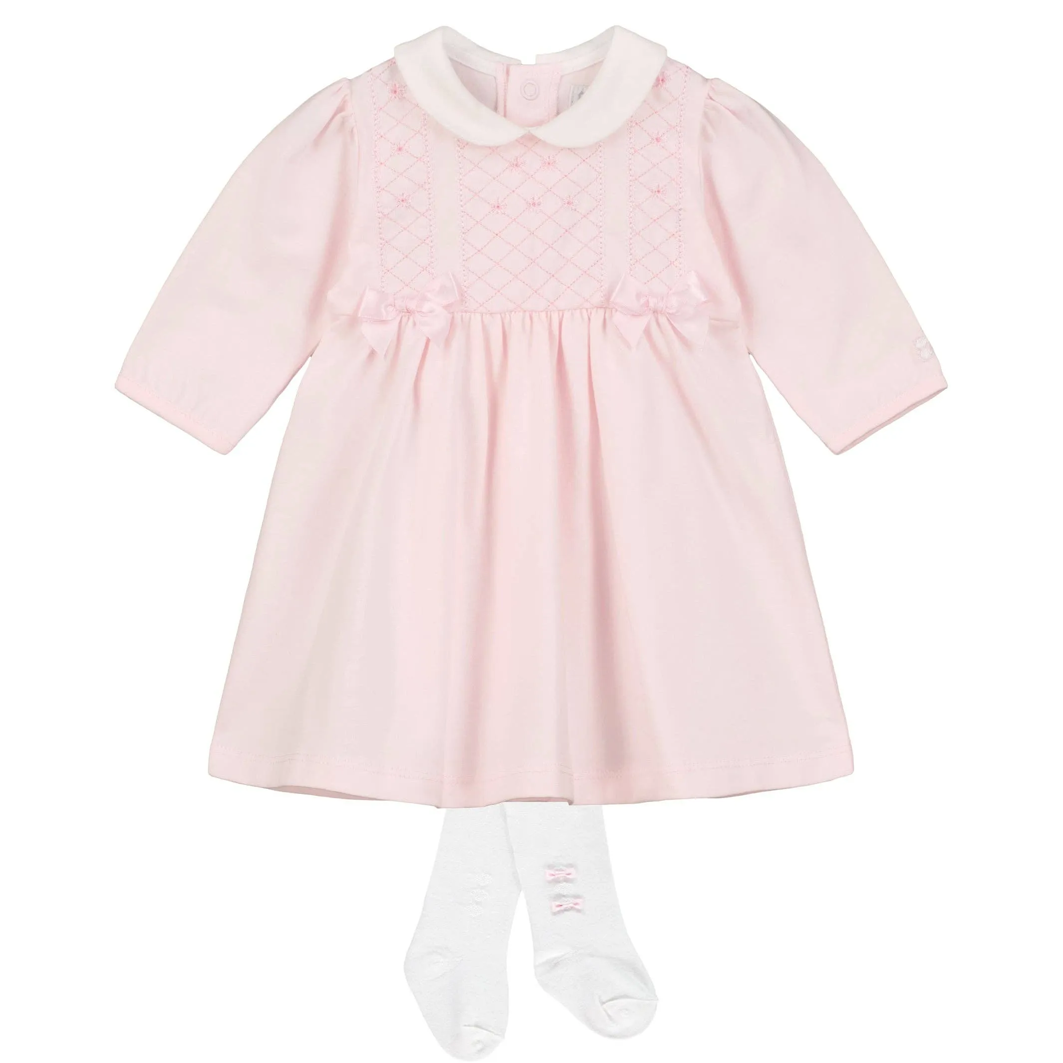 Elke Pink Baby Girl Dress & Tights